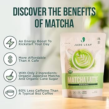 Jade Leaf Matcha Organic Cafe Style Sweetened Matcha Latte